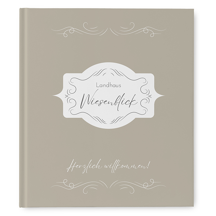 Gästebuch Ferienwohnung - Vintage "Antique Peony"