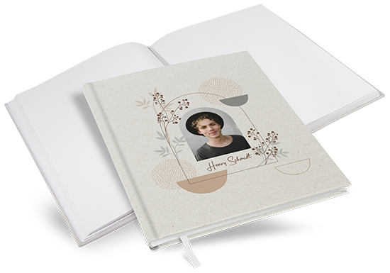 Gästebuch Geburtstag - Boho "Stone Bloom" - GBG-25001-B-05