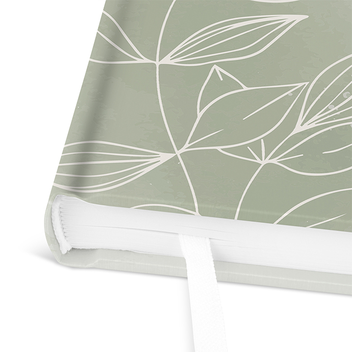 Gästebuch Taufe -  Aquarell "faded green"