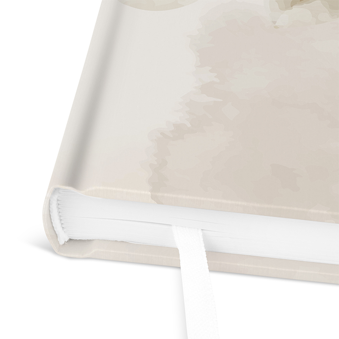 Gästebuch Taufe -  Aquarell "leaf & taupe"