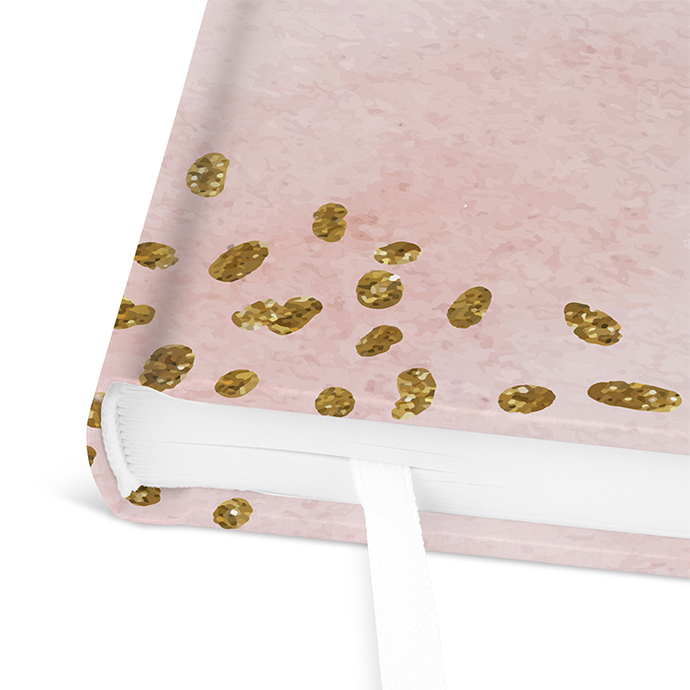 Gästebuch Taufe -  Aquarell "Golden Blush"
