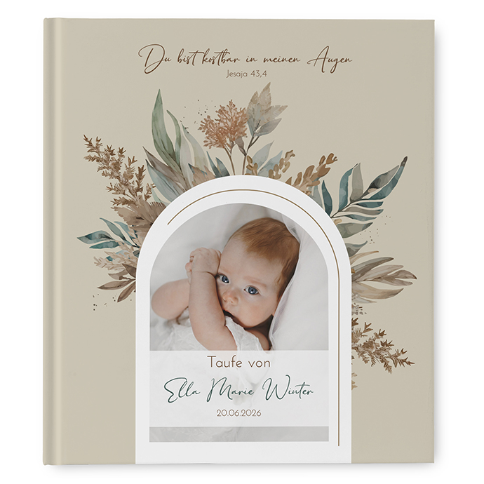 Gästebuch Taufe - Boho "Bare Nature"