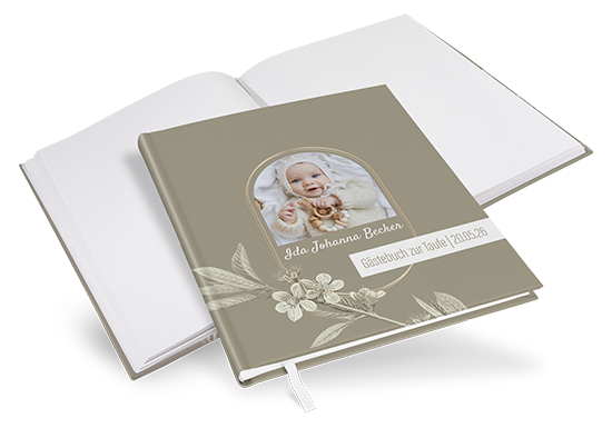 Gästebuch Taufe - Floral "Classic Flora" - GBT-25001-F-01