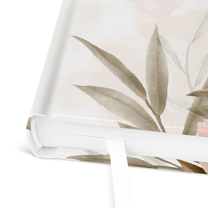 Gästebuch Taufe - Floral "Rose Leaf"