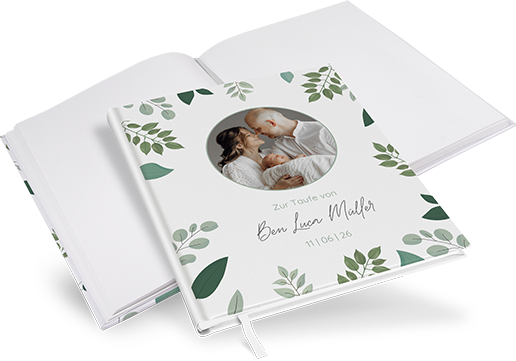 Gästebuch Taufe  - Greenery "pure greenery" - GBT-25001-G-08