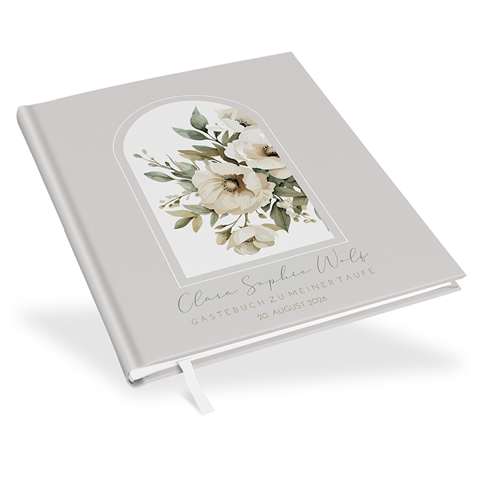 Gästebuch Taufe - Vintage "Ivory Garden"